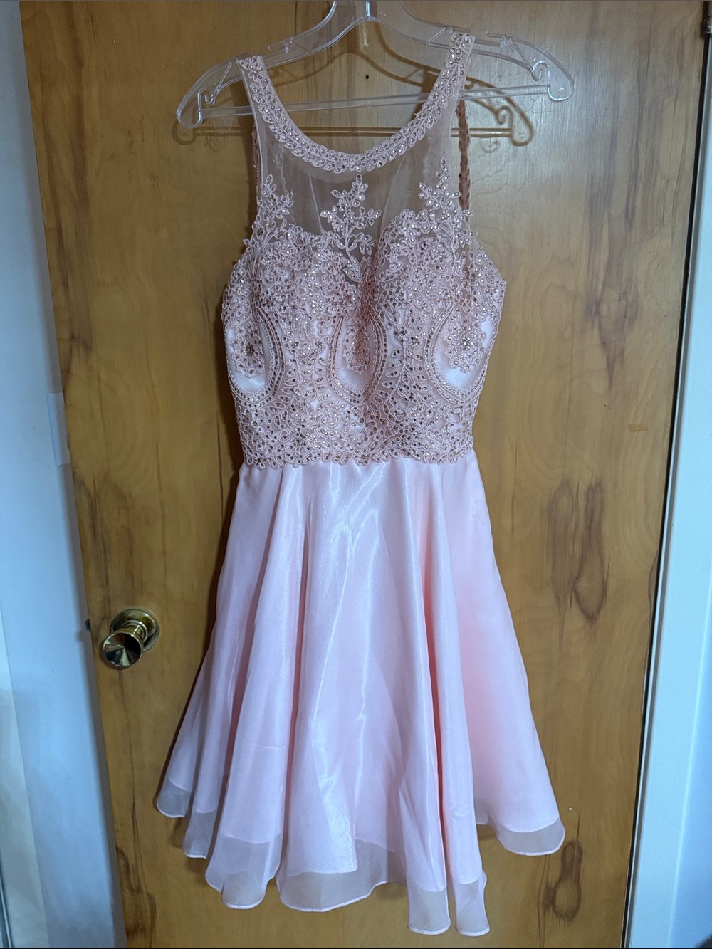 Girls Pink Embroidered Tulle Dress